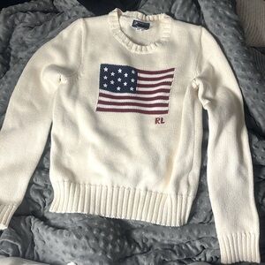 AUTHENTIC polo Ralph Lauren American flag cotton sweater